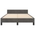 Estructura de cama sin colchón terciopelo gris oscuro