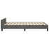 Estructura de cama sin colchón terciopelo gris oscuro