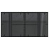 Mesa de jardín superficie de vidrio ratán PE negro 100x55x73