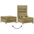 Juego de muebles jardín 6 pzas y cojines madera pino