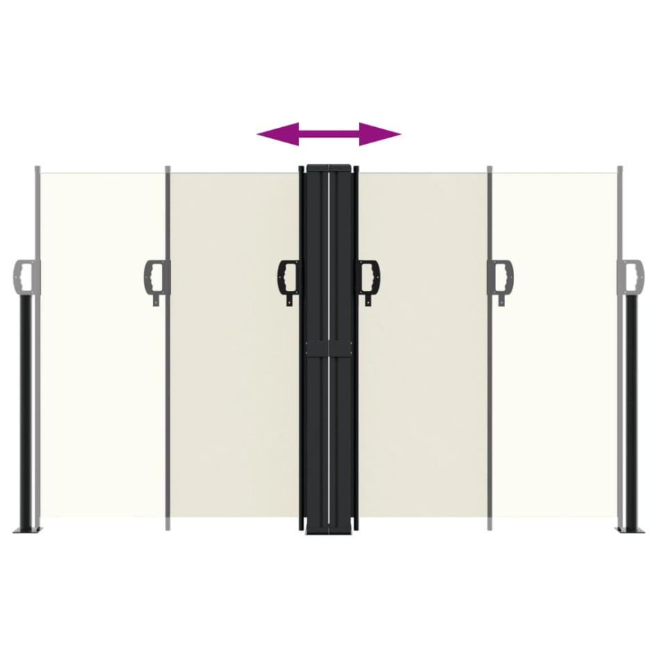 Toldo lateral retráctil crema 140x1000