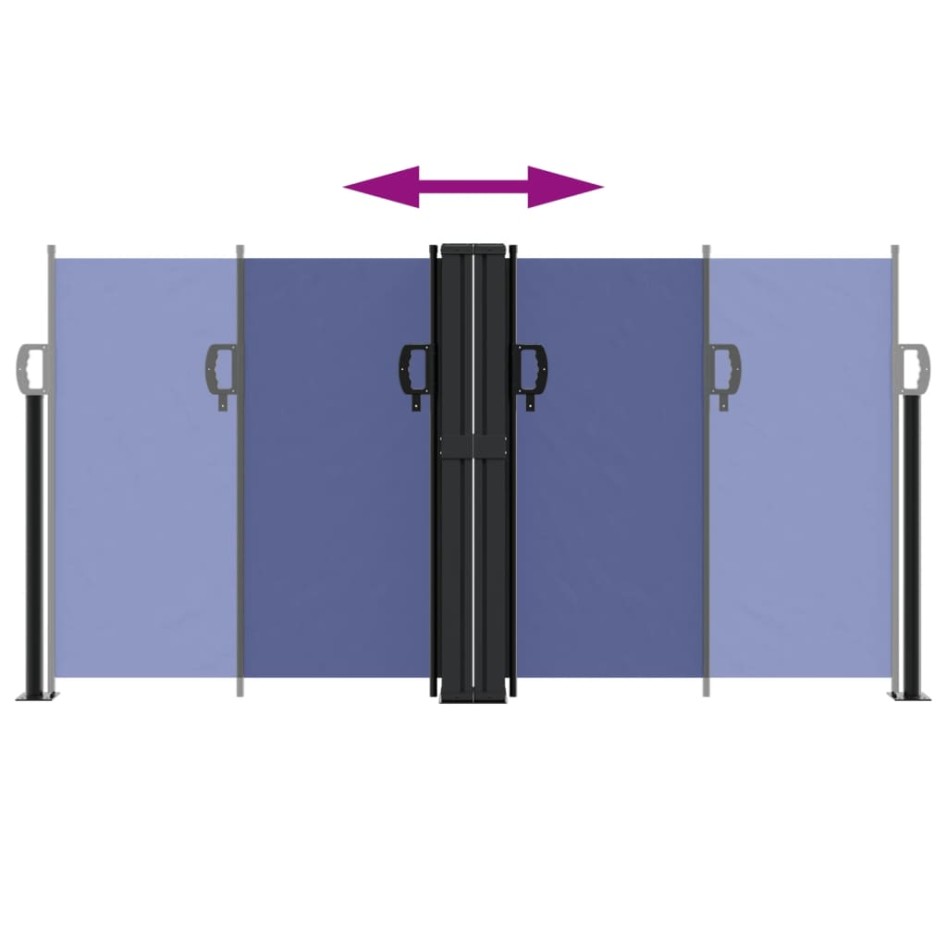 Toldo lateral retráctil azul 120x1000
