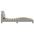 Estructura de cama sin colchón terciopelo gris claro 100x200
