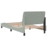 Estructura de cama sin colchón terciopelo gris claro 100x200