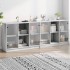 Estantería con puertas madera gris Sonoma 204x37x75