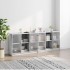 Estantería con puertas madera gris Sonoma 204x37x75