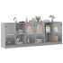 Estantería con puertas madera gris Sonoma 204x37x75