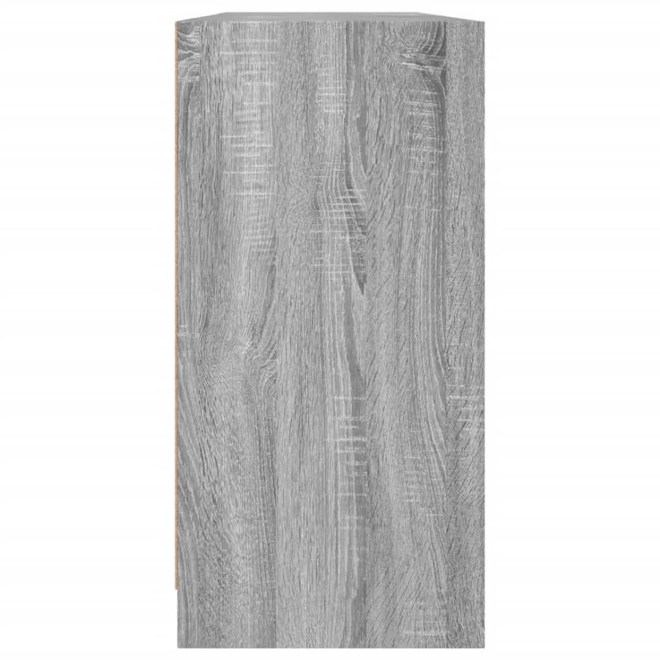 Estantería con puertas madera gris Sonoma 204x37x75