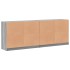 Estantería con puertas madera gris Sonoma 204x37x75