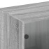 Estantería con puertas madera gris Sonoma 204x37x75