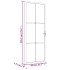 Puerta interior vidrio EGS y aluminio blanco 83x201,5