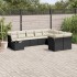 Set de sofás de jardín 10 pzas cojines ratán sintético