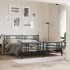 Estructura cama sin colchón con estribo metal negro 183x213