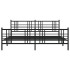 Estructura cama sin colchón con estribo metal negro 183x213