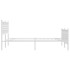 Estructura cama sin colchón con estribo metal blanco 140x190