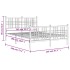 Estructura cama sin colchón con estribo metal blanco 140x190
