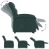 Sillón eléctrico reclinable elevable de tela verde