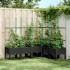 Jardinera con enrejado PP negro 160x120x142,5