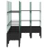 Jardinera con enrejado PP negro 160x120x142,5