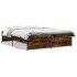 Estructura cama madera ingeniería metal roble ahumado