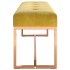 Banco de terciopelo amarillo mostaza 110x36x45