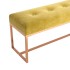 Banco de terciopelo amarillo mostaza 110x36x45