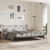 Estructura cama sin colchón con estribo metal negro 183x213