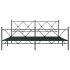 Estructura cama sin colchón con estribo metal negro 183x213