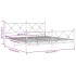 Estructura cama sin colchón con estribo metal negro 183x213