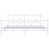 Estructura cama sin colchón con estribo metal blanco 180x200