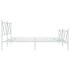 Estructura cama sin colchón con estribo metal blanco 180x200