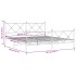 Estructura cama sin colchón con estribo metal blanco 180x200