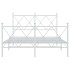 Estructura cama sin colchón con estribo metal blanco 120x200