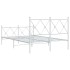Estructura cama sin colchón con estribo metal blanco 120x200