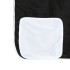 Cama alta niños con cortinas madera pino blanco negro 90x200
