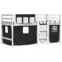Cama alta niños con cortinas madera pino blanco negro 90x190