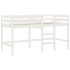Cama alta niños con cortinas madera pino blanco negro 90x190
