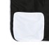 Cama alta niños con cortinas madera pino blanco negro 90x190