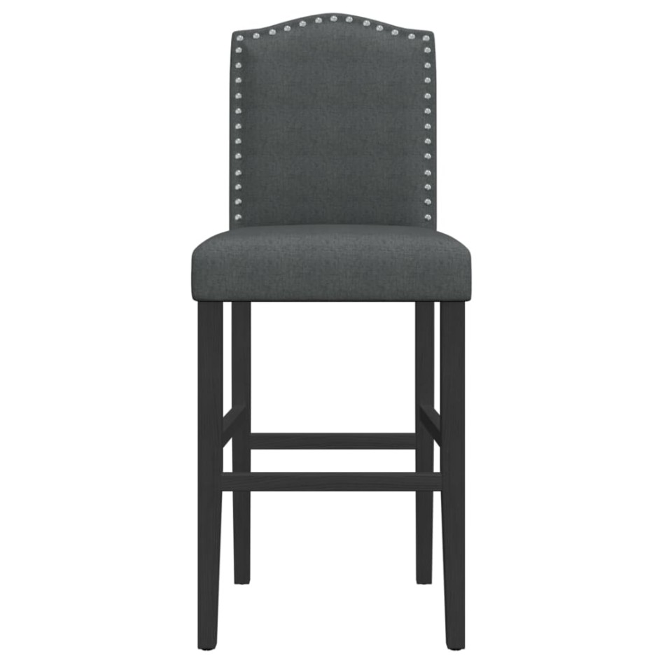 Taburetes altos 2 uds madera maciza de caucho y