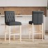 Taburetes altos 2 uds madera maciza de caucho y