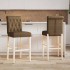 Taburetes altos 2 uds madera maciza de caucho y