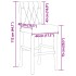 Taburetes altos 2 uds madera maciza de caucho y