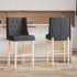 Taburetes altos 2 uds madera maciza de caucho y