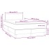 Cama box spring colchón y LED terciopelo gris oscuro 120x190