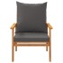 Juego de muebles jardín 5 pzas con cojines madera maciza