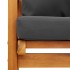 Juego de muebles jardín 5 pzas con cojines madera maciza