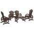 Juego de muebles de jardín 4 piezas madera maciza de