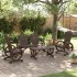 Juego de muebles de jardín 4 piezas madera maciza de