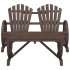 Juego de muebles de jardín 4 piezas madera maciza de