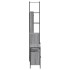 Set de muebles de baño 3 pzas madera contrachapada gris